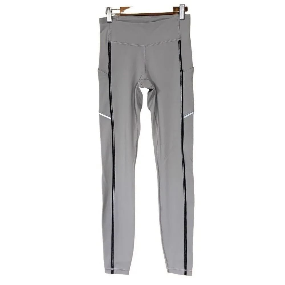 Lululemon Speed Up Tight Metallic Dark Chrome leggings size 4